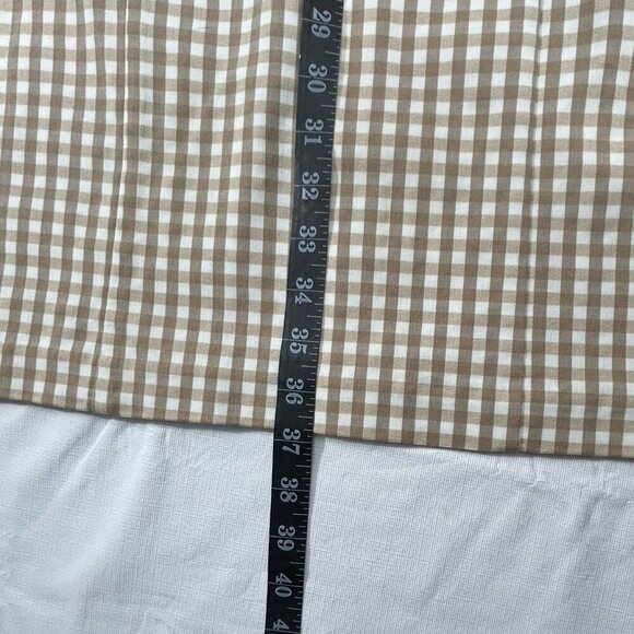 J. McLaughlin Paulson Dress Tan Gingham Sz 2 Career Cottagecore Preppy Old Money - Picture 5 of 11